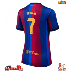 Barcelona Fermin Lopez #7 Replica Home Stadium Shirt for Women 2026-27 Short Sleeve